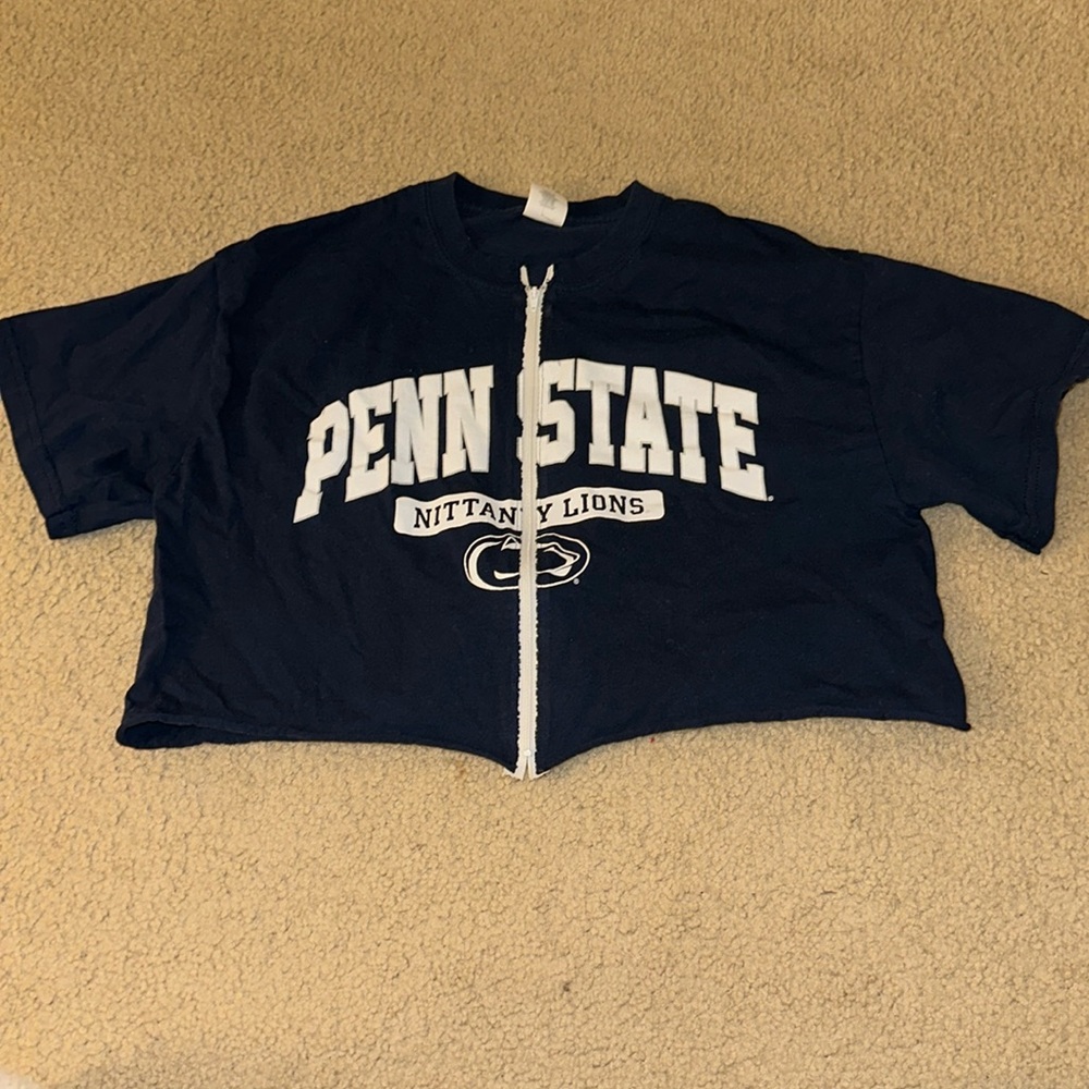 Navy Blue Penn State Crop Top